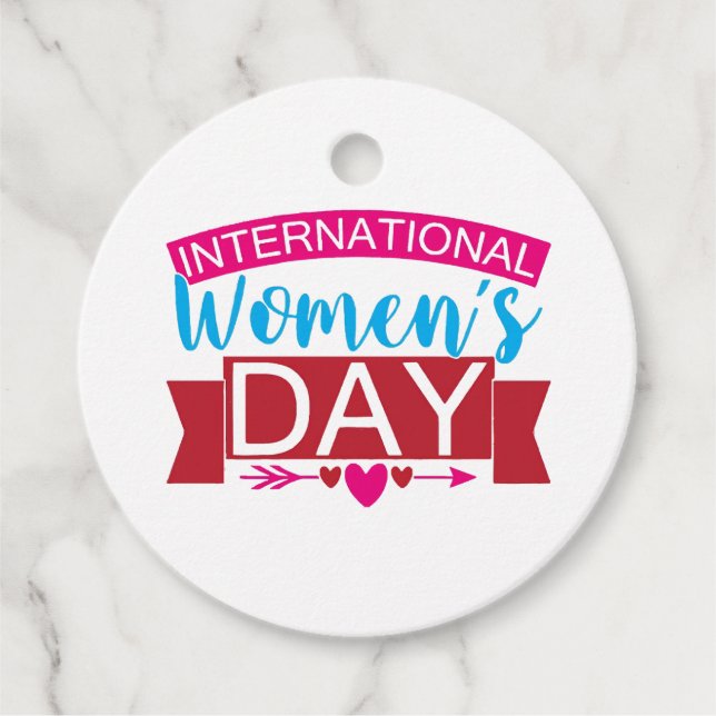Internationaler Frauentag Geschenkanhänger (Vorderseite)