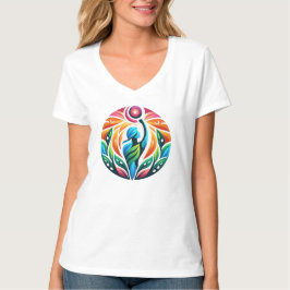 Internationaler Frauentag im V-Hals T-Shirt