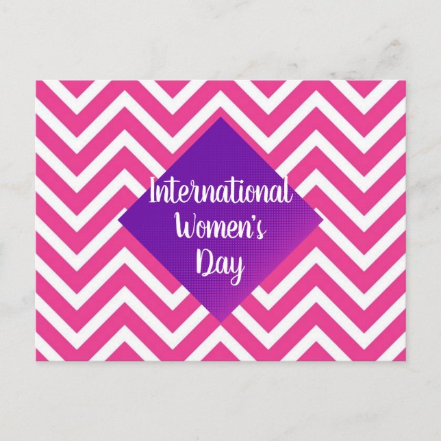 Internationaler Frauentag in Pink Postkarte (Vorderseite)