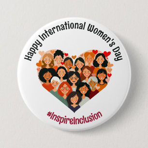 Internationaler Frauentag IWD - MÄRZ 8 Herz Button