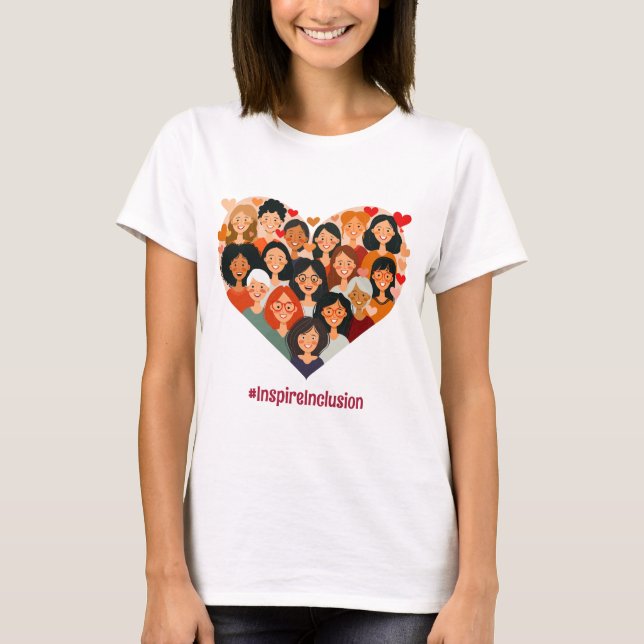 Internationaler Frauentag | IWD - MÄRZ 8 | Herz T-Shirt (Vorderseite)