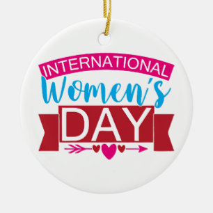 Internationaler Frauentag Keramik Ornament