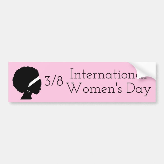 Internationaler Frauentag März 8. Autoaufkleber (Vorne)