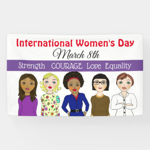 Internationaler Frauentag März 8. Banner