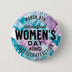 Internationaler Frauentag März 8. IWD Button