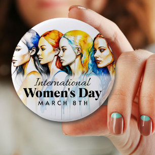 Internationaler Frauentag   März 8. Schaltfläche Button