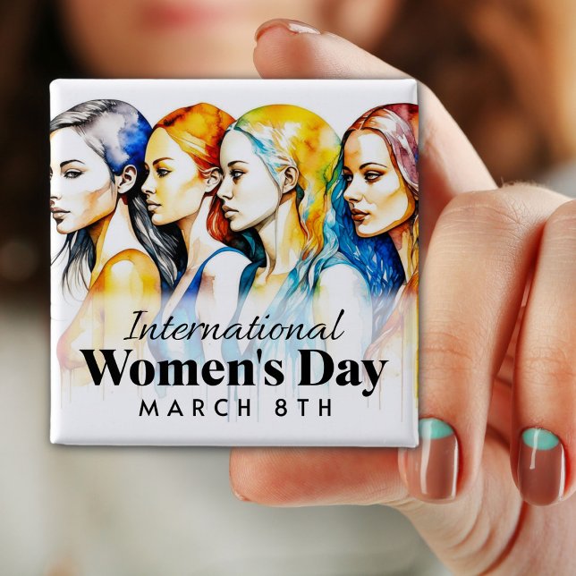 Internationaler Frauentag | März 8. Schaltfläche Button (Von Creator hochgeladen)