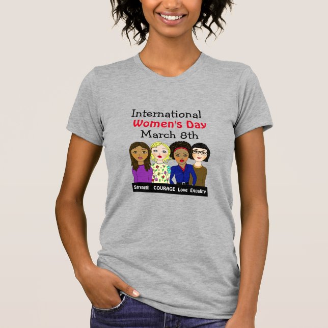 Internationaler Frauentag März 8. T-Shirt (Vorderseite)
