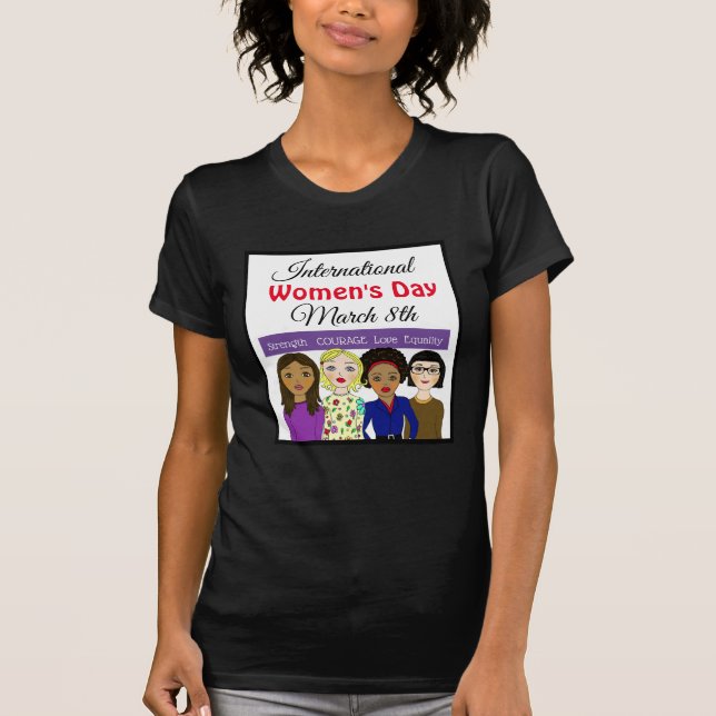 Internationaler Frauentag März 8. T-Shirt (Vorderseite)