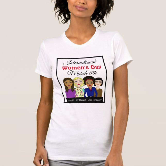 Internationaler Frauentag März 8. T-Shirt (Vorderseite)