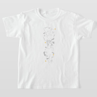 Internationaler Frauentag Minimalistische Linienku T-Shirt