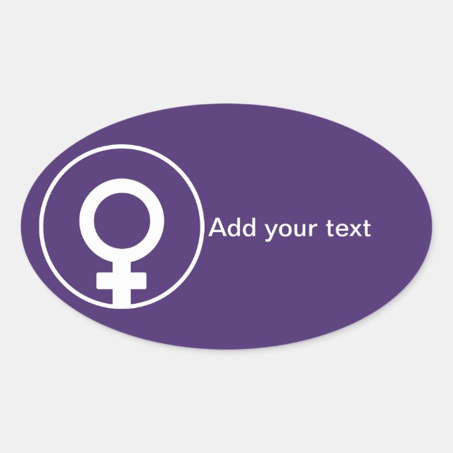 Internationaler Frauentag Ovaler Aufkleber (Vorderseite)