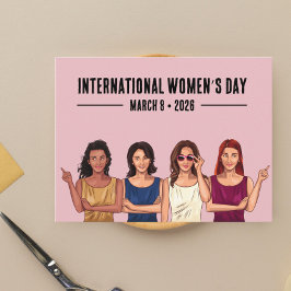 Internationaler Frauentag Postkarte