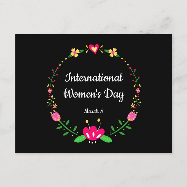 Internationaler Frauentag Postkarte (Vorderseite)