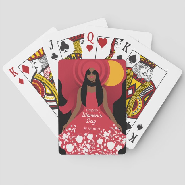 Internationaler Frauentag Spielkarten (Rückseite)