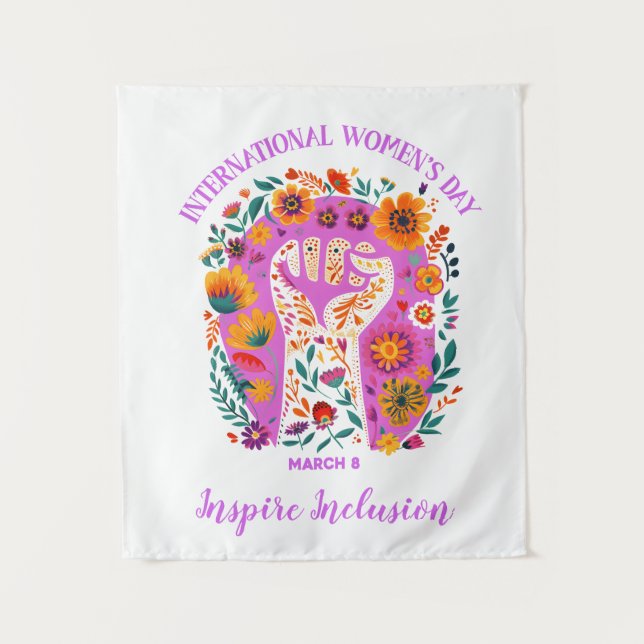 Internationaler Frauentag Wandteppich (Vorderseite)