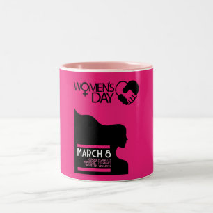 Internationaler Frauentag Zweifarbige Tasse