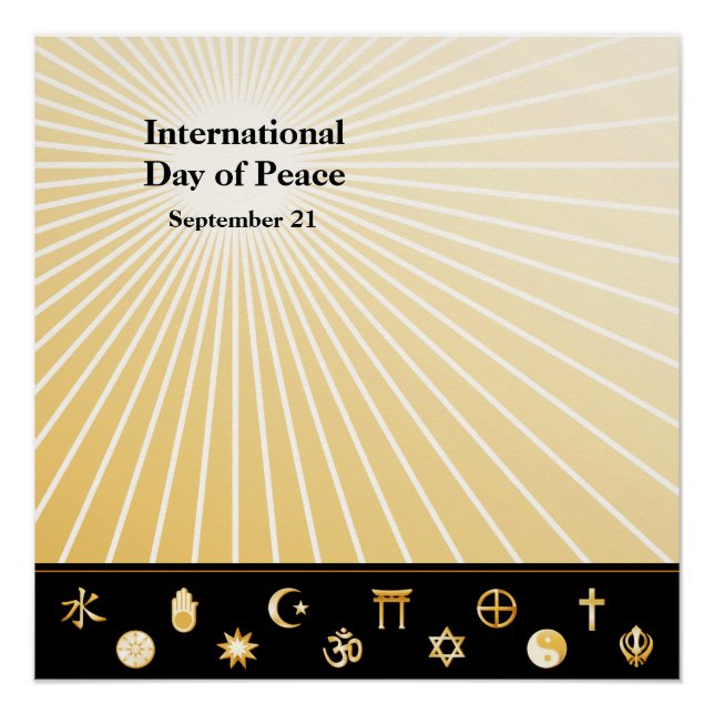 Internationaler Friedenstag Poster (Vorderseite)