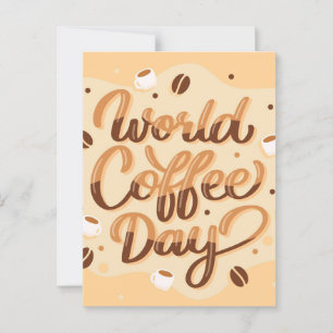 Internationaler Kaffeetag Postkarte