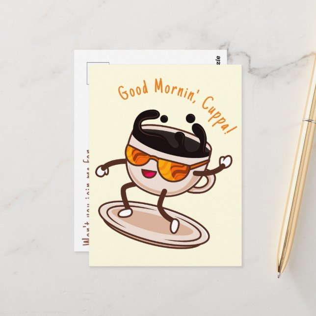 Internationaler Kaffeetag Postkarte (Vorderseite/Rückseite Beispiel)