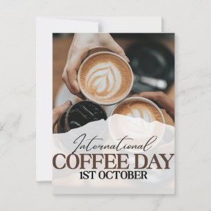 Internationaler Kaffeetag+ Postkarte