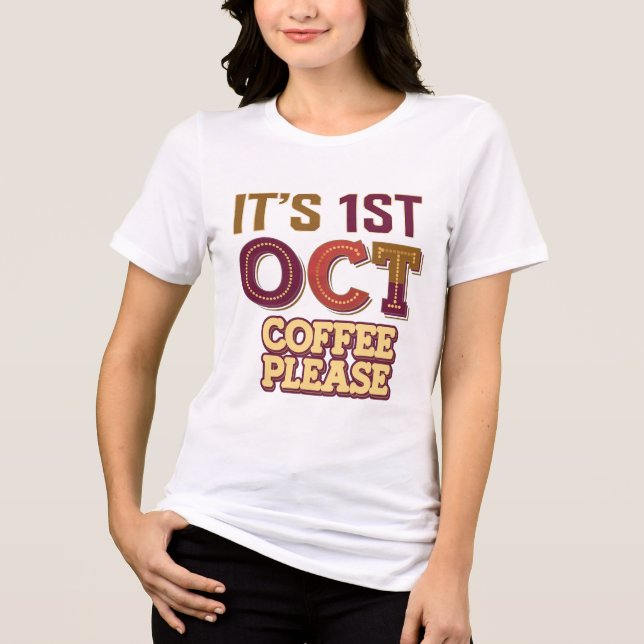 Internationaler Kaffeetag T - Shirt (Vorderseite)