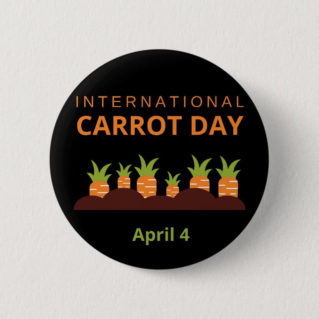 Internationaler Karottentag 4. April Button (Vorderseite)