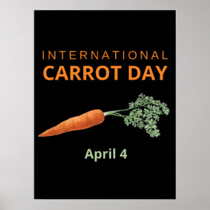 Internationaler Karottentag 4. April Poster
