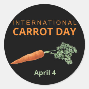 Internationaler Karottentag 4. April Runder Aufkleber