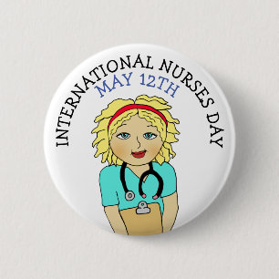 Internationaler Krankenpflegungstag, 12. Mai Button