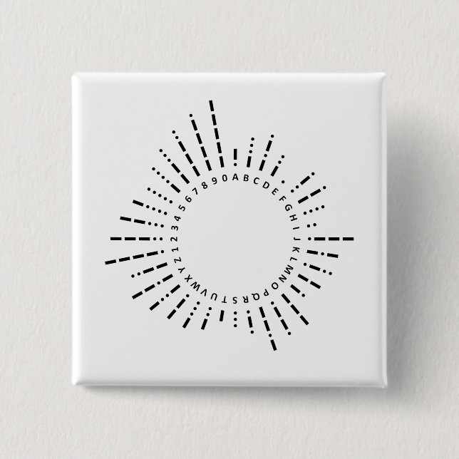 Internationaler Morse-Code-Alphabet Button (Vorderseite)