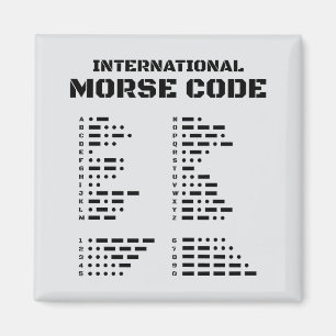 Internationaler Morsecode A-Z 0-9 Magnet