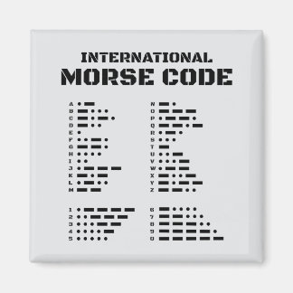 Internationaler Morsecode A-Z 0-9 Magnet