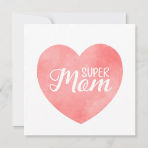 Internationaler Muttertag, rosa Herz super Mom
