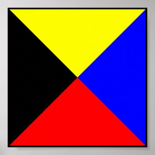 Internationaler nautischer Schiffssignaltext Poster