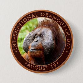 Internationaler Orangutan-Tag Button