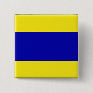 Internationaler Seesignalflaggenbuchstabe nautisch Button