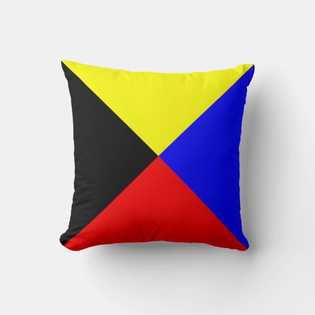 Internationaler Seesignalflaggenbuchstabe nautisch Kissen (Vorderseite)