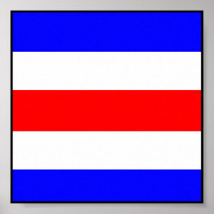 Internationaler Seesignalflaggenbuchstabe nautisch Poster
