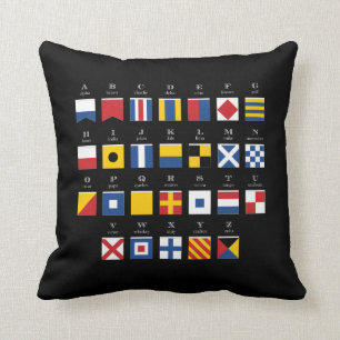 Internationaler Signalkodex Alphabet 3 Kissen