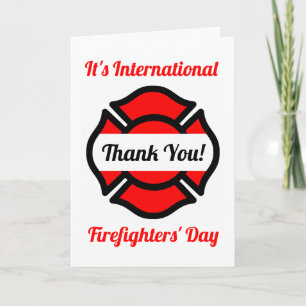 Internationaler Tag der Feuerwehrleute Dankeskarte