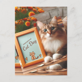 Internationaler Tag der Katze Einladungspostkarte