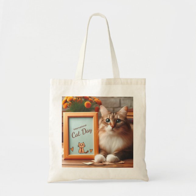 Internationaler Tag der Katze Tragetasche (Vorne)