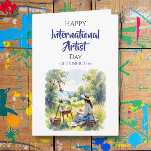 Internationaler Tag der Künstler 25. Oktober Karte