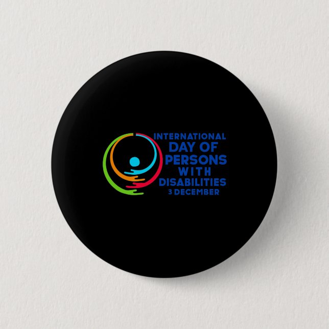 Internationaler Tag der Menschen mit Behinderungen Button (Vorderseite)