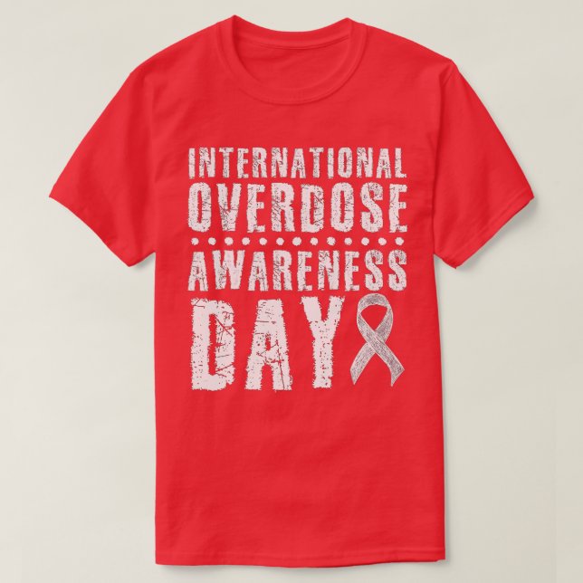 Internationaler Tag der Überdosierung Lila T-Shirt (Design vorne)