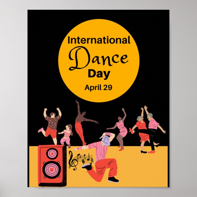 Internationaler Tanztag | Welttanztag Poster (Vorne)