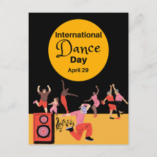 Internationaler Tanztag   Welttanztag Postkarte