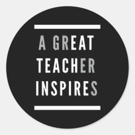 Internationaler Teachers Day Eat Teach Inspiriert Runder Aufkleber