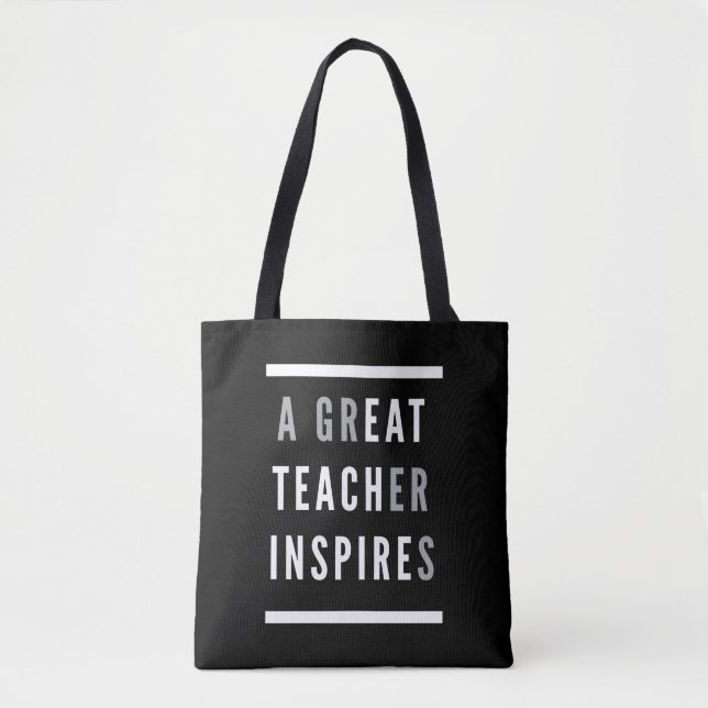 Internationaler Teachers Day Eat Teach Inspiriert Tasche (Vorderseite)